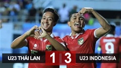 Kết quả U23 Thái Lan 1-3 U23 Indonesia: Indonesia vào chung kết  gặp Việt Nam